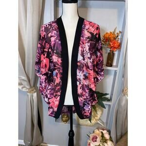 NWT Catalina size Small 4-5 Swim Coverup Pink Purple Black Semi Sheer